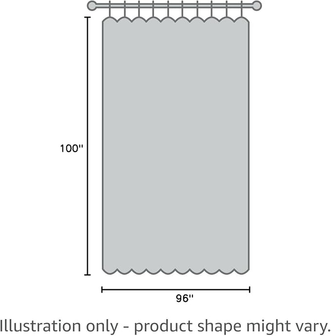 Joydeco Blackout Patio Sliding Door Curtains 96 Inches Long, Grommet Privacy Room Divider Curtains, Extra Wide Thermal Blackout Drapes for Bedroom Living Room (Greyish White 100Wx96L, 1 Panel)