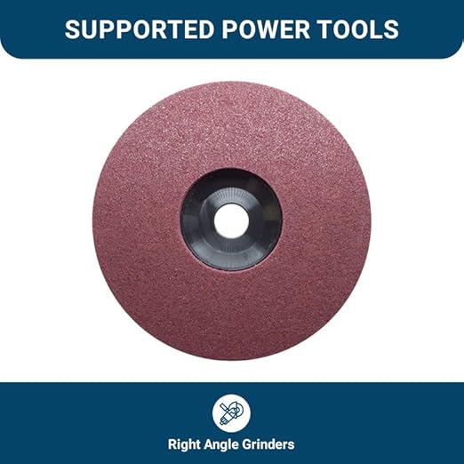 Benchmark Abrasives 4-1/2" Diameter Surface Preparation Non Woven Discs with 7/8" Arbor for Die Grinder Surface Grinding Polishing Burr Finish Rust Paint Removal (Pack of 10) (Maroon - Fine)