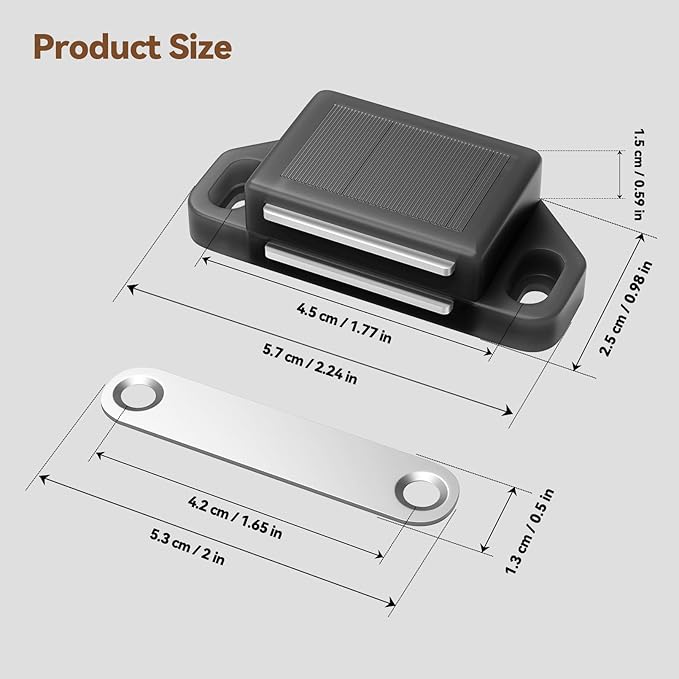 Cabinet Magnetic Catch Door Latch 30LB for Kitchen Drawer Magnets to Stay Closed Magnetic Catch Closet for Drawer(Black 24 Pack)