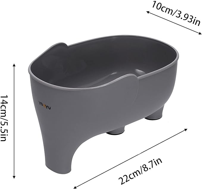 2PCS Vegetables Washing Basket Elephant Drainage Basket Fruit Basket for Draining Pasta Noodles Kitchen (Green & Gray)
