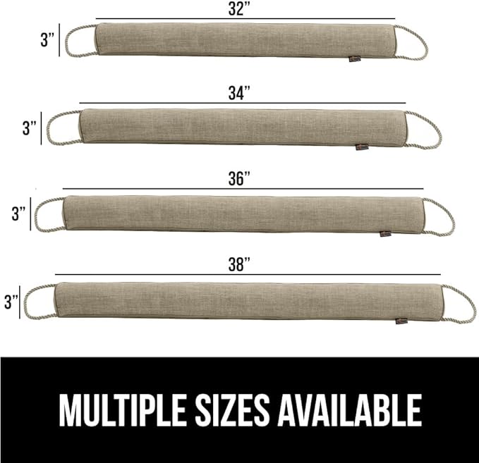 GORILLA GRIP Door Draft Stopper for Bottom of Doors, Weather Stripping Seal Blocks Hot Air, Noise, Bugs, Keeps Cold AC in, Sound Proofing Easy Install Gap Filler, Home Essentials, 36 Inch, Beige
