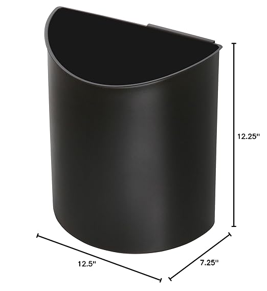 Safco Deskside Small Trash Can Recycling Bin Combo, 3 Gallon, For Kitchen, Office, Indoor Use, Black/Blue