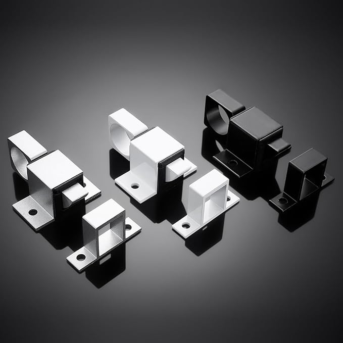 4 Packs Self-Closing Gate Latches, Silver Spring Door Lock, Aluminum Alloy Security Latch for Windows, Cabinets & Gates