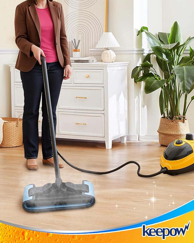 KEEPOW Steamer Microfiber Pad Compatible with Wagner 905e, 915e and 925e, Reusable Microfiber Cleaning Replacement Pads for Multi-Surface Floor Cleaning for Powerful, 2 Pack (Mop is Not Included)