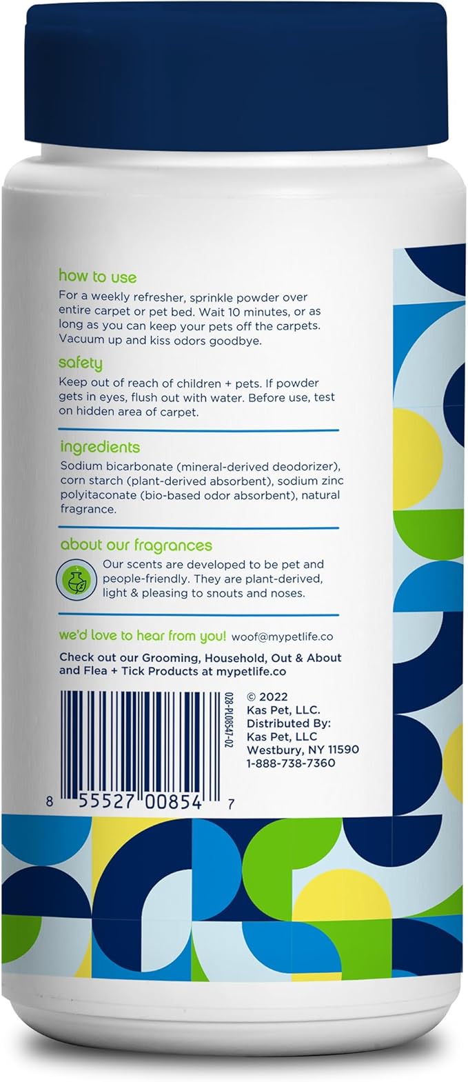 Pet Life Unlimited Carpet Refresher & Deodorizer Powder - Pet Safe, Plant-Based Juniper Leaf Scent, Made in USA - 16oz (Pack of 3)