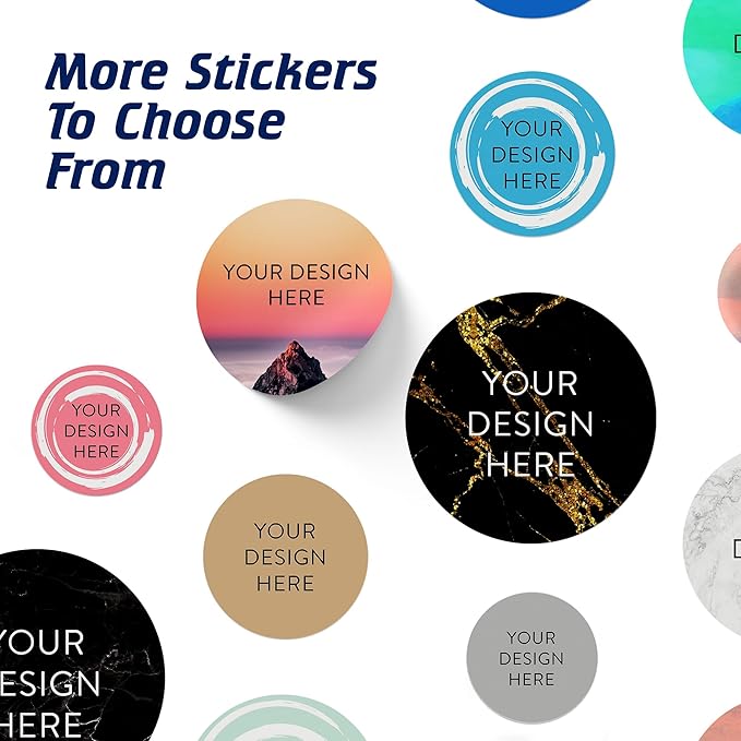 100 Custom Vinyl Stickers - Upload Your own Image, Text, Design, Logo - Personalized Logo Labels for Handmade, Packaging, Bottle, Jars, Candle, Brand Stickers (Mountain, 2x2)