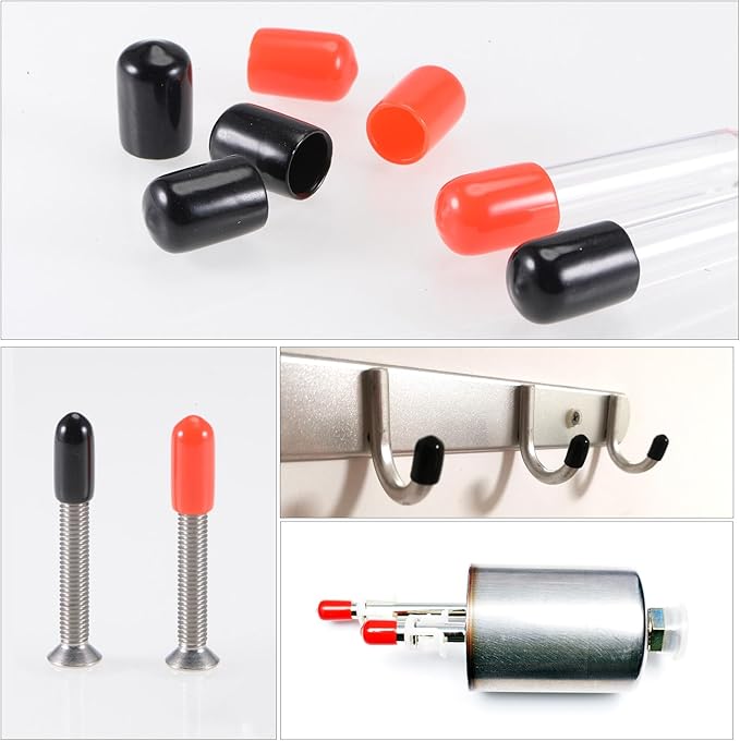 uxcell 20pcs Rubber End Caps 11mm ID Vinyl Round End Cap Cover Screw Thread Protectors White