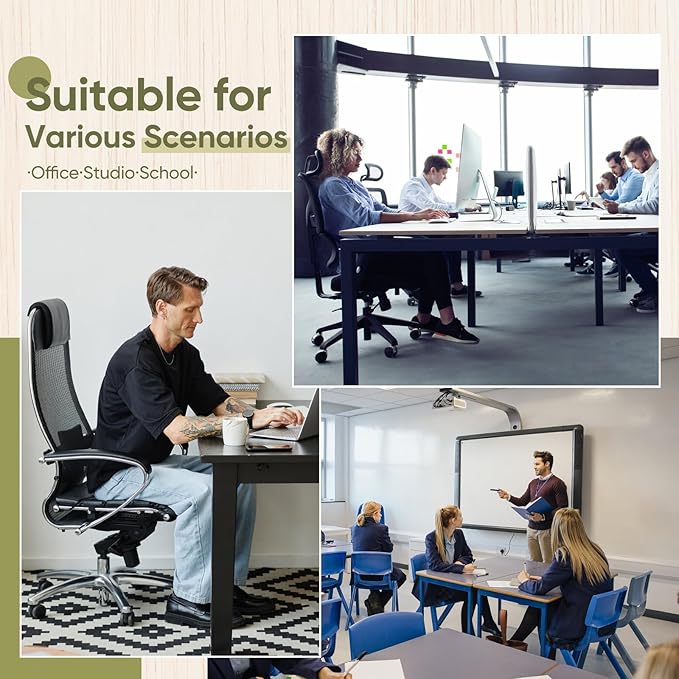 Office Chair Mat for Carpet & Hardwood, Upgraded 29" x 42" Dual Use Tempered Glass Chair Mat for Chair and Footrest Under Desk