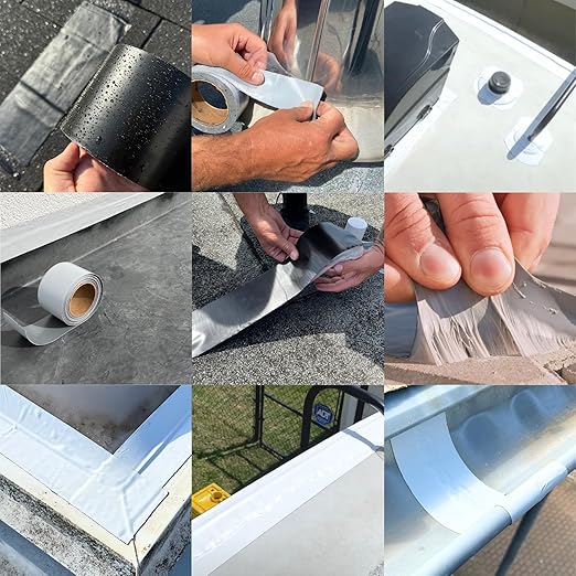 HSS RV Sealant Tape with MicroSealant - Waterproof Commercial Roofing Tape for Roof and RV Repair - UV- & Weatherproof - White - 6 inch x 25 ft.