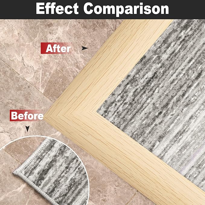 20Ft Carpet Floor Transition Strip, Self Adhesive Floor Edging Trim Strip, PVC Threshold Cover for Doorway, Floor Divider Strip Suitable for Threshold Height Less Than 5 mm - Beige Cream