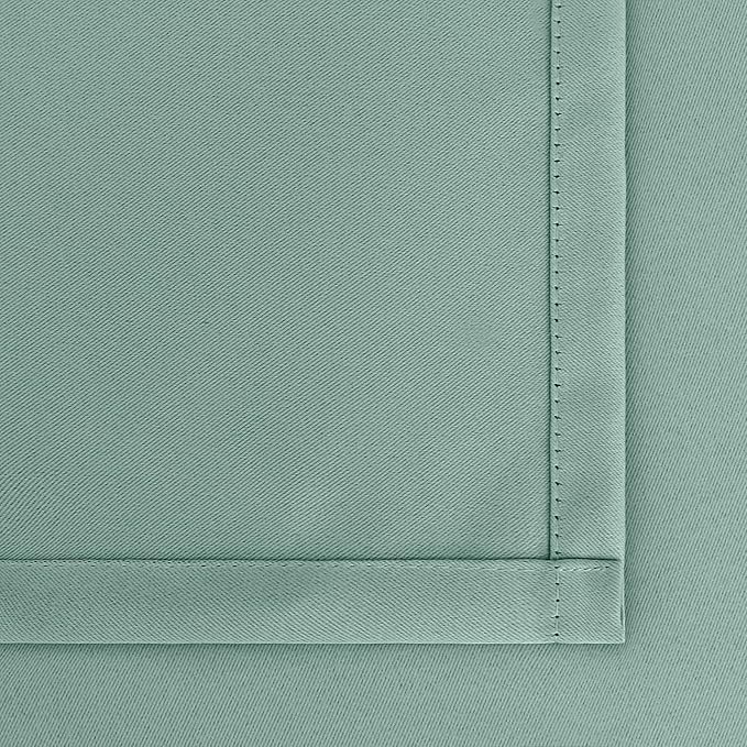 BGment Sage Green Blackout Curtains 40 Inches Long for Kitchen Cafe Window - Short Thermal Insulated Drapes with Rod Pocket Room Darkening for Bathroom, 34 x 40 Inch, 2 Panels