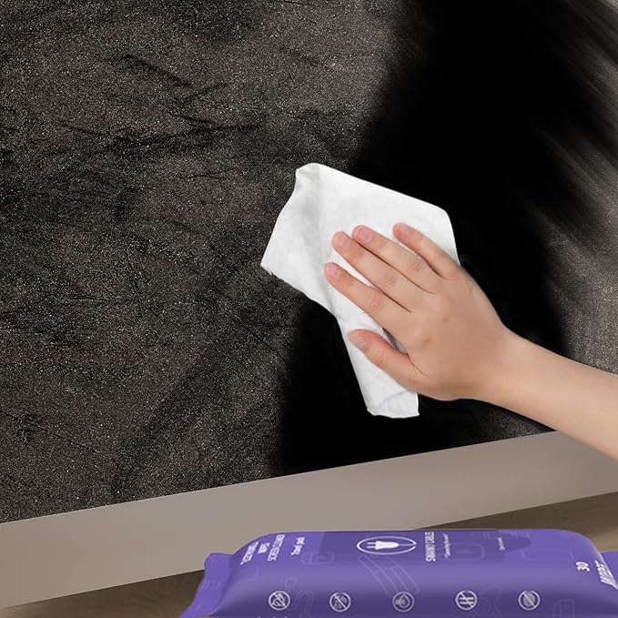 Screen Cleaner Wipes: Electronic Wipes for Screens - Computer Screen Wipes for Lens, Phone, Tv Screen and Monitor Cleaning - Tech Wipes & Microfiber Cloth (Soft Wipes, 120 Count)
