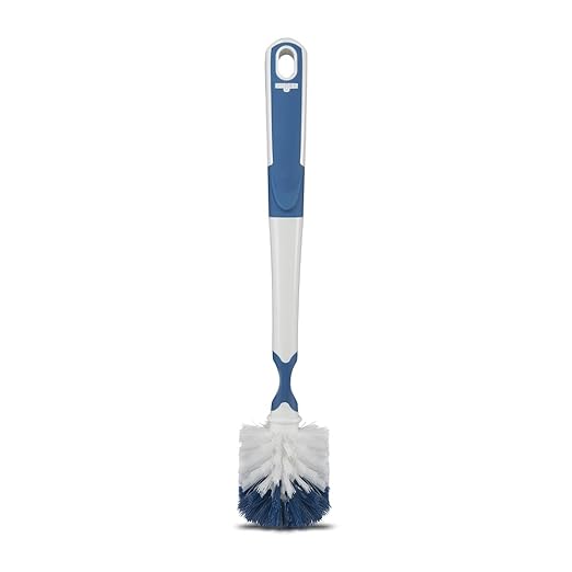 Unger 16” Flexible Glass and Bottle Scrub Brush, Extra-Long, Non-Scratch Cleaning Scrubber for Water Bottles, Travel and Coffee Mugs, Pitchers, Vases, Decanters, Glassware