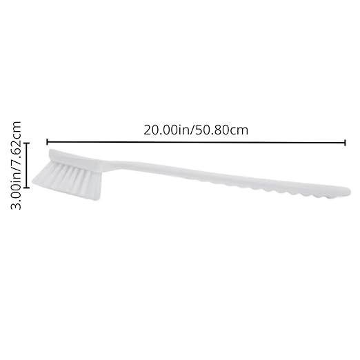 SPARTA 40501EC24 Plastic Large Scrub Brush, Kitchen Brush, Utility Brush With Long Handle For Cleaning, 20 Inches, Orange, (Pack of 6)