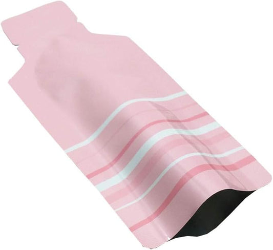 100 Pack 1.97x4.3 inch Heat Seal Sample Mylar Packets for Portable Travel Toiletries Empty Disposable Liquid Shampoo Pouch Single Serving Coffee Powder Condiments Food Storage (Pink)