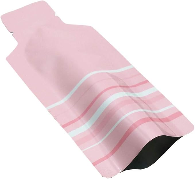 100 Pack 2.36x4.7 inch Heat Seal Sample Mylar Packets for Portable Travel Toiletries Empty Disposable Liquid Shampoo Pouch Single Serving Coffee Powder Condiments Food Storage (Pink)