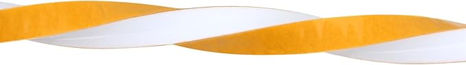 Weather Stripping Seal (1 Inch X 1/2 Inch) for Door Window, 10Feet High Density Foam Tape, Soundproofing, Insulation Strip, Door Sealers for Door Frame- White