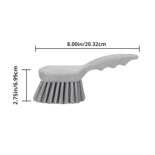 SPARTA 40541EC09 Plastic Scrub Brush, Utility Brush, Kitchen Brush With Hanging Hole For Cleaning, 8 Inches, Green