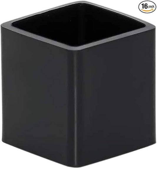 16 Pcs Black Square Anti-Slip Rubber Leg Tips Chair Leg Caps Furniture Floor Protectors Chair Table Bar Stool Leg Covers Furniture Leg Cube Feet 1.5 Inch x 1.5 Inch (38 x 38mm)