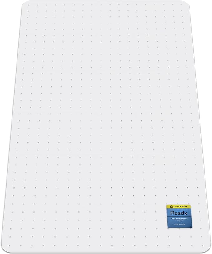 Azadx Heavy Duty Office Chair Mat for Carpet 36" x 55" Hard Material Chair Mat for Carpeted Floor Slip Resistant Carpet Protector for Home Office Easy Glide Desk Floor Mat for Office Chair on Carpets
