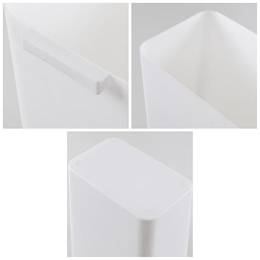3-Pack 4.5 Gallon Trash Can, Waste Bin for Under Desk, Kitchen, Home, Office, White