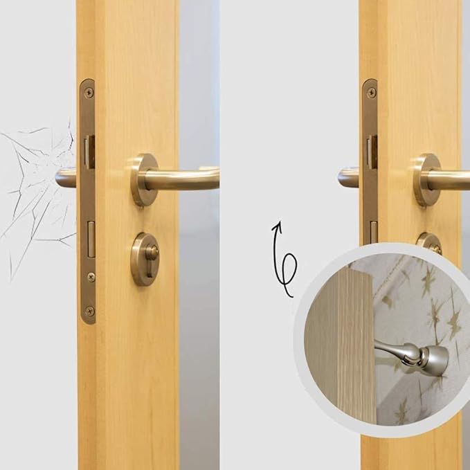 Magnetic Door Stop, Magnetic Door Catch, Door Holder, Door Stops, Wall Mounted, Floor Mounted, Door Banging Prevention (White, Large x 2pack)