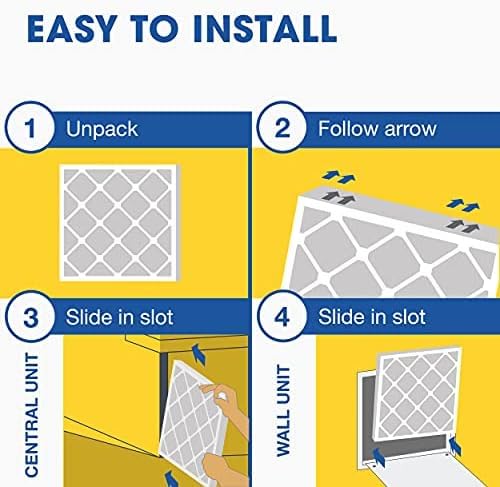 Aerostar 20x30x1 MERV 11 - 6 Count - Pleated HVAC, Furnace & Air Conditioner Filters - Removes Dust, Cold & Flu Germs, Lint, Mold, Pet Dander, Allergy-Causing Pollen, Smog & Smoke