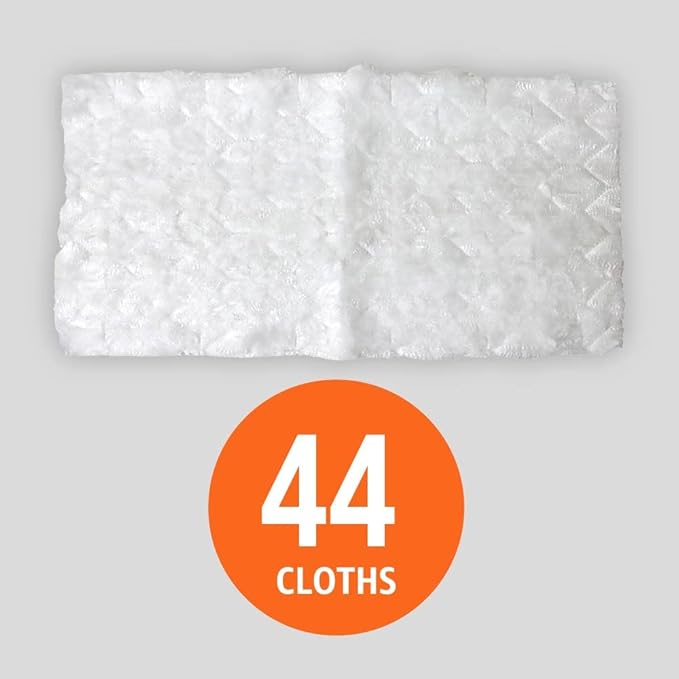 Amazon Basics Heavy Duty Dry Sweeping Cloths to Clean Dust, Dirt, Pet Hair, Fits Swiffer Sweeper Mop Heads, 44 Count (Pack of 1)