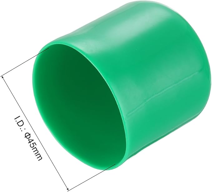 uxcell 20pcs Rubber End Caps 45mm(1 3/4") ID Vinyl PVC Round Tube Bolt Cap Cover Screw Thread Protectors Dark Green