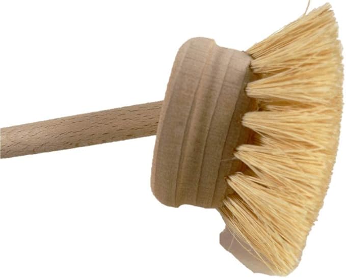 Valentino Garemi Tub Scrub Brush – Real Tampico Fibers – Cleaning Bathtubs, Tile Showers, Sinks, Hot Tub, Laundry Room, Bathroom Floor Tile – Made in Germany