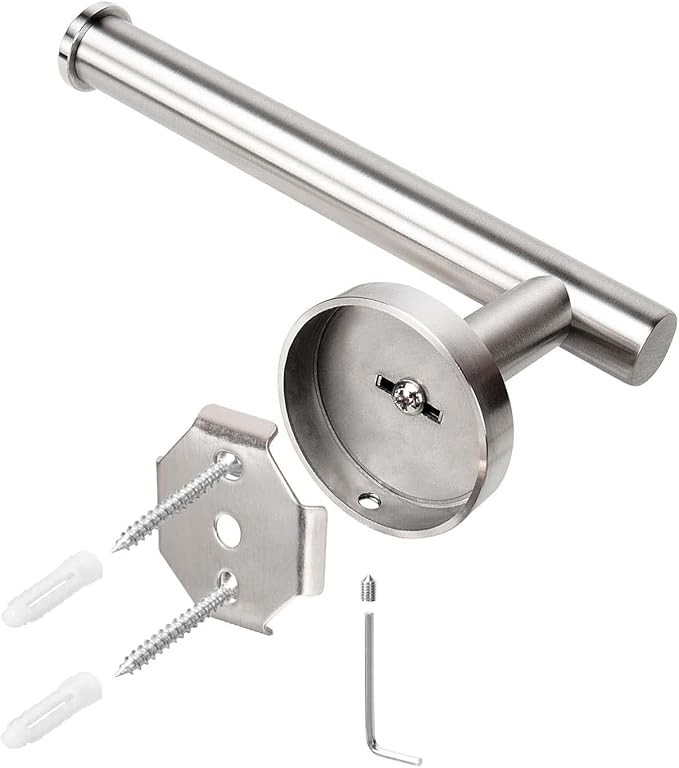 NearMoon Bathroom Toilet Paper Holder, Premium SUS304 Stainless Steel Rustproof Wall Mounted Toilet Roll Holder for Bathroom, Kitchen (10 Pack, Brushed Nickel)