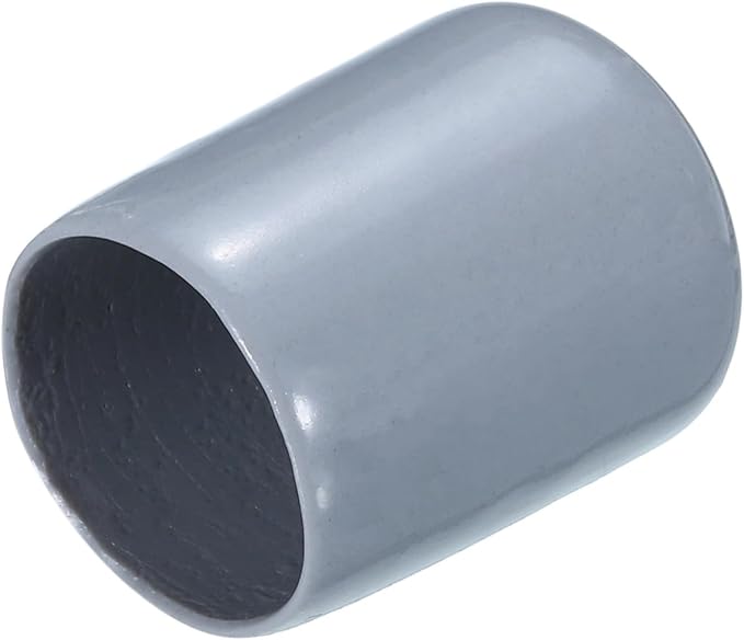 uxcell 20pcs Rubber End Caps 19mm(3/4") ID Vinyl PVC Round Tube Bolt Cap Cover Screw Thread Protectors Grey