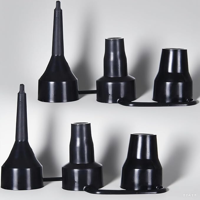 2Set of 3 Sizes Air Pump Replacement Nozzles,Air Pump Nozzles for Inflatables,Plastic Nozzle Head Air Pump Accessory Adapter for Inflatables for Partial Air Bed,Air Mattress
