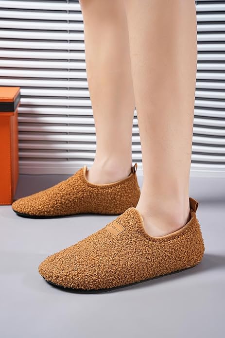 Adult Indoor House Slippers Socks Lightweight Non Slip Grip House Home Shoes for Women Men