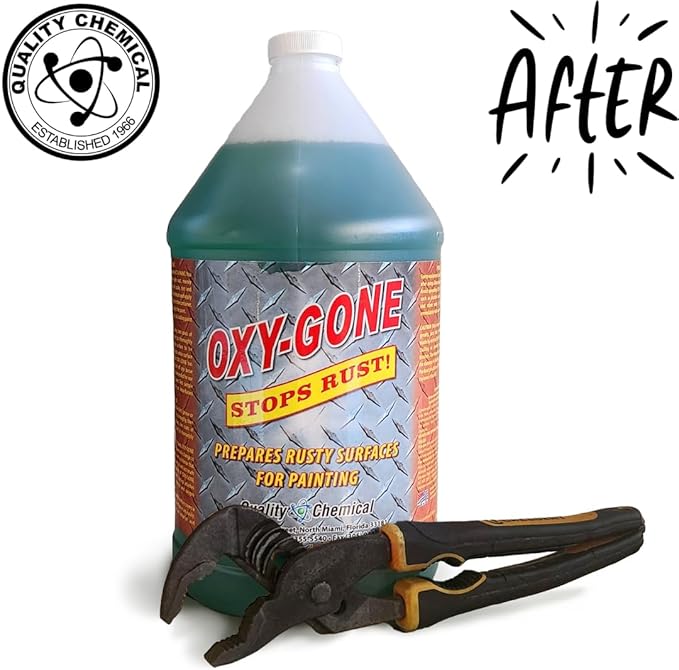 Quality Chemical Oxy-Gone Rust Remover and Metal Treatment - Rust Reformer, Rust Remover, Metal Rust Remover, Rust Neutralizer for Metal, Rust Converter, Remover, Rust Remover - 640 oz (Pack of 1)