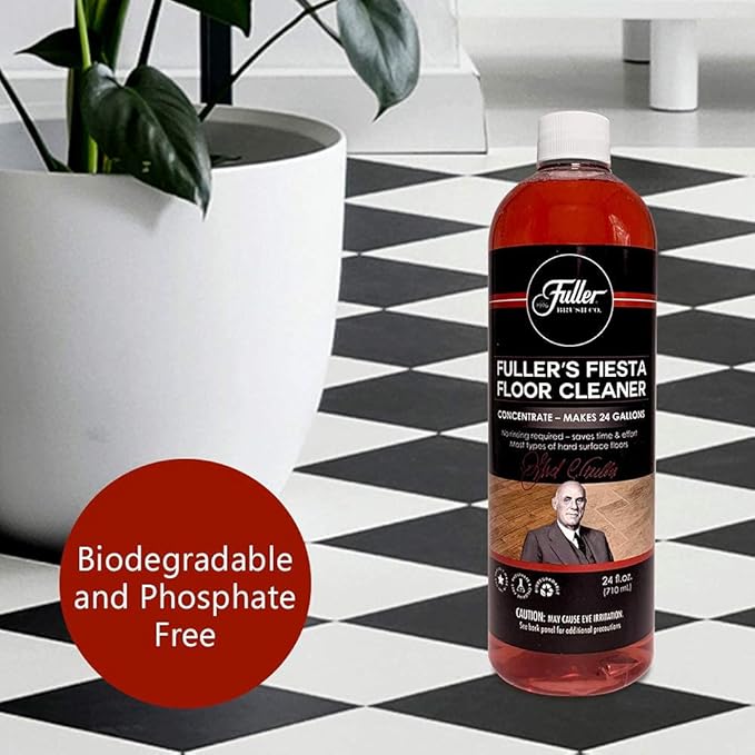 Fuller Brush Fiesta Floor Cleaner Liquid Concentrate - Multi-Surface & Industrial Cleaning For Hardwood, Laminate, Linoleum, Tile & Ceramic Floors, 24 Fl. Oz. Bottle (Pack of 2)