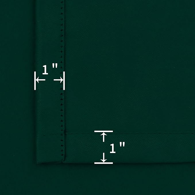 BGment Emerald Green Blackout Curtains 45 Inch Length for Bedroom Window - Small Thermal Insulated Drapes with Rod Pocket for Bathroom Ktichen Cafe Rv Camper, 34 x 45 Inch, 2 Panels