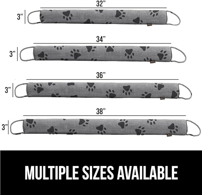 GORILLA GRIP Door Draft Stopper for Bottom of Doors, Weather Stripping Seal Blocks Hot Air, Noise, Bugs, Keeps Cold AC in, Sound Proofing Easy Install Gap Filler, Home Essentials, 32 Inch, Paws