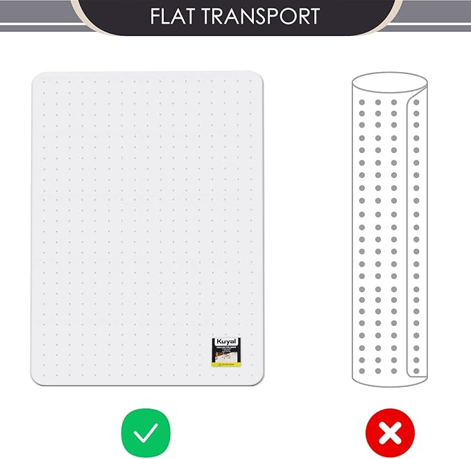 Kuyal Office Chair Mat for Carpet, 40x48 Clear Heavy Duty Computer Chair Mat, Under Desk Protector Carpeted Floors Mat, Easy Chair Movement,Ship Flat