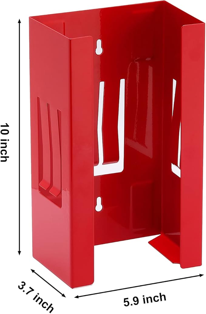 EMENTOL Magnetic Glove/Tissue Dispenser Holder, Red Glove Dispenser Wall Mount, Mount onto Tool Box or in Workshops