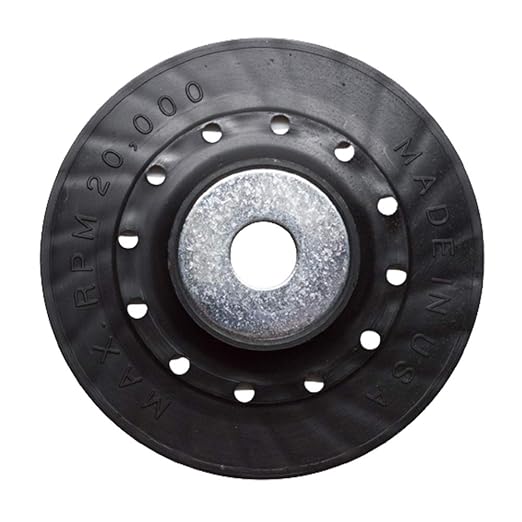 Benchmark Abrasives 4 1/2 Inch Sanding Disc Backing Pads, Resin Fiber Disc Polishing Pad for Grinding, Sanding, Stripping on Wood, Metal, 7/8" Arbor - Angle Grinder Attachments - Grinder Sanding Pad