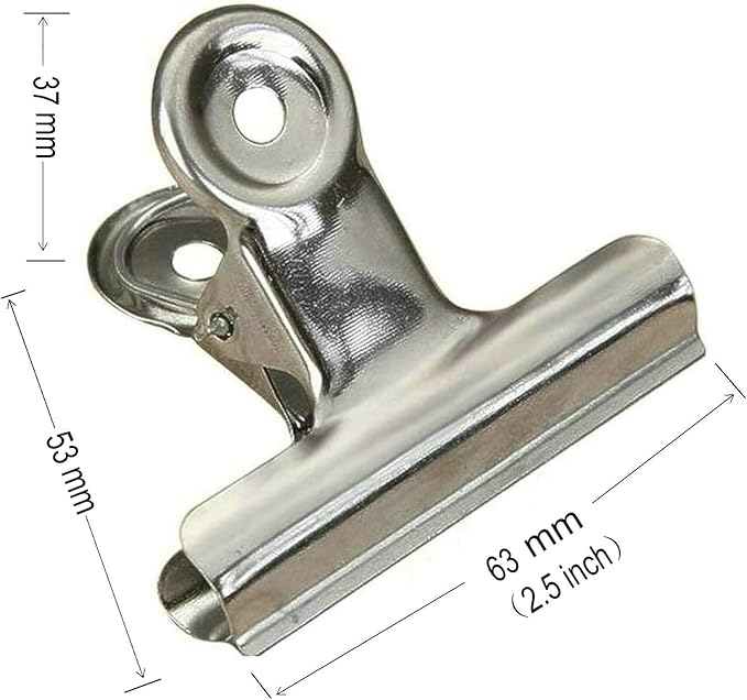 18 Pack Stainless Steel Chip Bag Clips Heavy Duty Food Bags Clamp Clips for Kitchen Office School(2.5In)