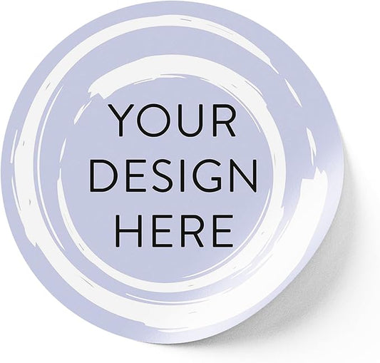 100 Custom Vinyl Stickers - Upload Your own Image, Text, Design, Logo - Personalized Logo Labels for Handmade, Packaging, Bottle, Jars, Candle, Brand Stickers (Lavender Swirls, 3x3)
