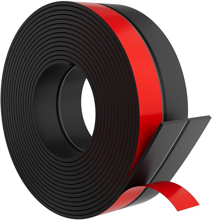 Heavy-Duty 10 ft x 3 in Weather Stripping, Extra Thick 2mm Door Draft Stopper Silicone Seal Strip for House and Glass Shower Doors for Collision and Side Gaps of Door and Windows, Black