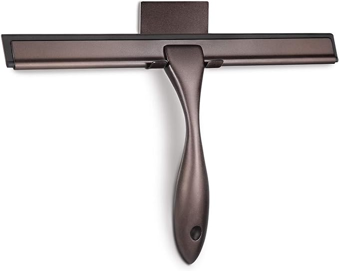Hiware All-Purpose Shower Squeegee for Shower Doors, Bathroom, Window and Car Glass - Bronze, Stainless Steel, 10 Inches
