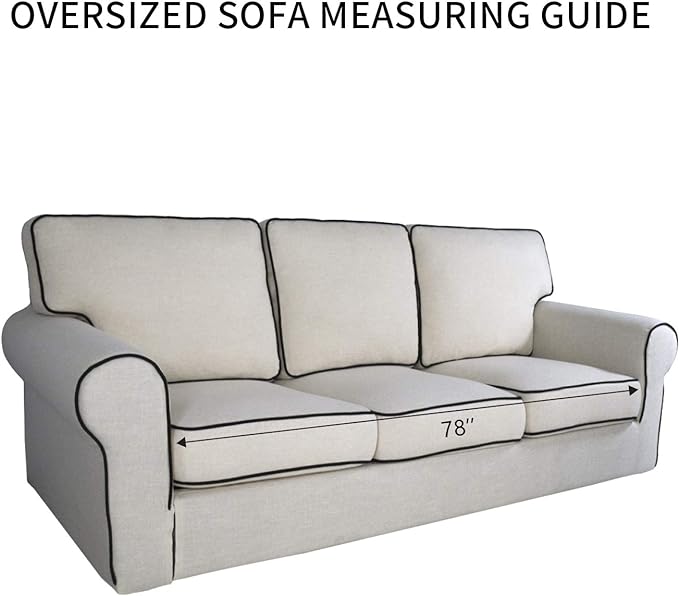PureFit Reversible Quilted Sofa Cover, Water Resistant Slipcover Furniture Protector, Washable Couch Cover with Non Slip and Elastic Straps for Kids, Pets (Oversized Sofa, Gray/Gray)