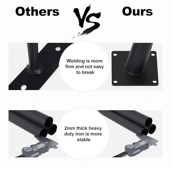 8PCS 16 Inch Matte Black Tapered Angled Legs for Furniture, Metal Mid Century Mordern Feet, Heavy Duty Slanted Stand Legs Kit for Couch, Coffee Table, Desk, Dresser, Sofa, Chair