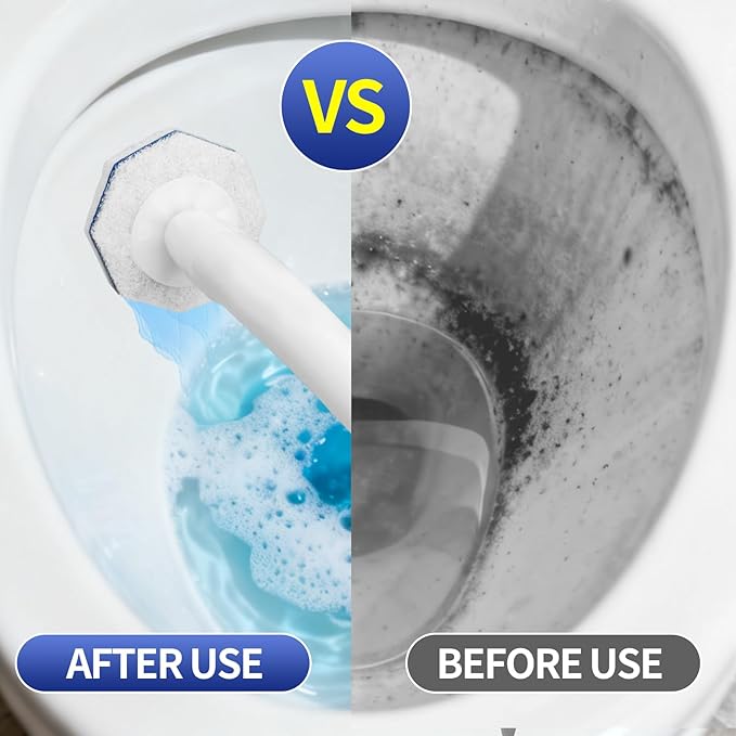 30Pcs Disposable Toilet Wand Refills Easy Cleaning Toilet Bowl Fiber Wand Heads Compatible with Most Toilet Brushes