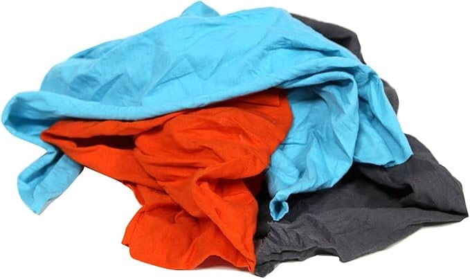 Premium Color Knit Cleaning Rags (25 lbs. Bag - Pack of 2) – Shop Rags Bulk for Workshops, Mechanics, Painters, and Home Use, Multipurpose Cotton T-Shirt Rags