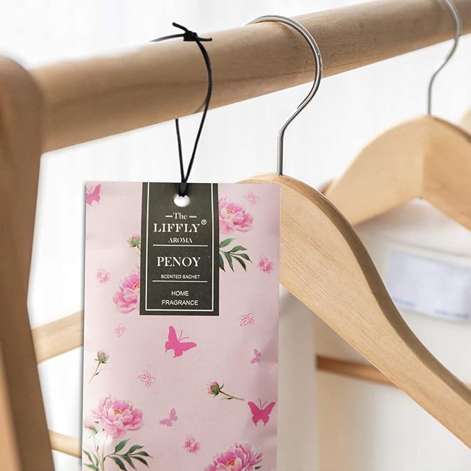 14 Packs Peony Scented Sachets for Drawers and Closets Gift